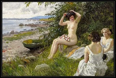 Картина Тре бадепигер и странкантен (1913)