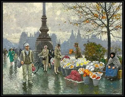 Продавцы цветов у доктора Луизы Бро (большинство королев Луизы) в Копенгагене