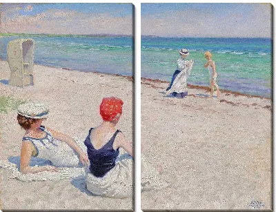 Картина На пляже, Фальстербро (1909)