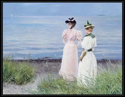 Картина Мы находимся в Хеллерупе на берегу моря в Хеллерупе (1894)