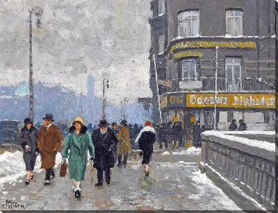 Картина Зимняя улица