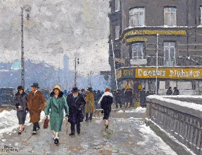 Картина Зимняя улица