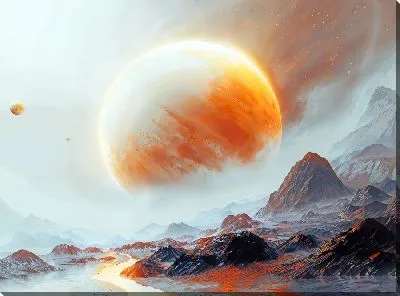 Картина маслом Планета в дымке