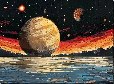 Картина маслом Планета у воды