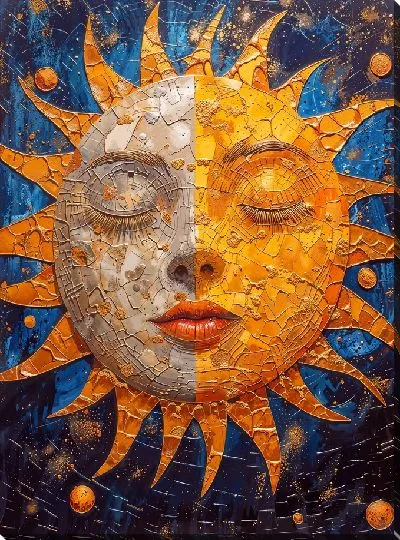 Постер Спящее Солнце в стиле арт