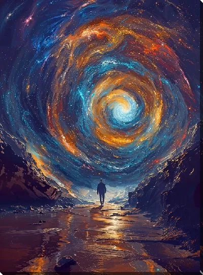 Картина маслом Поход во вселенную