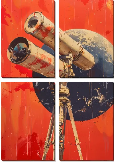 Модульная картина Двойной телескоп