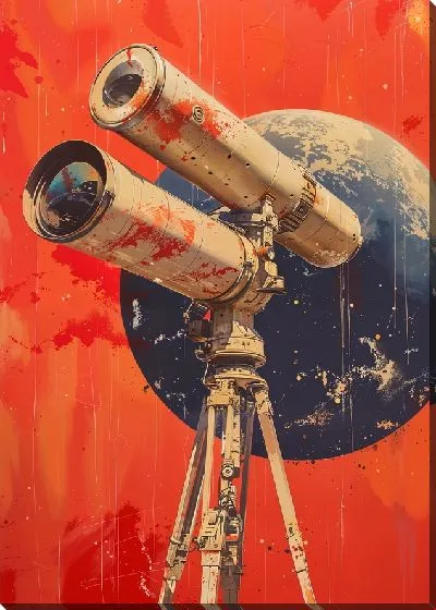 Картина маслом Двойной телескоп