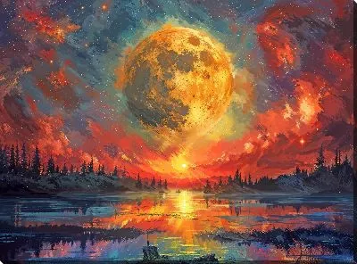 Картина маслом Бушующая планета