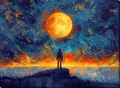 Картина маслом Наблюдатель за космосом