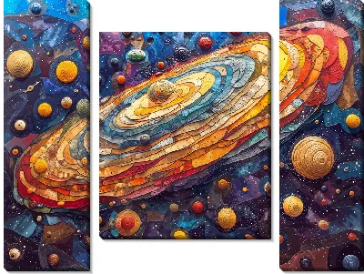 Модульная картина Звездный вихрь космоса