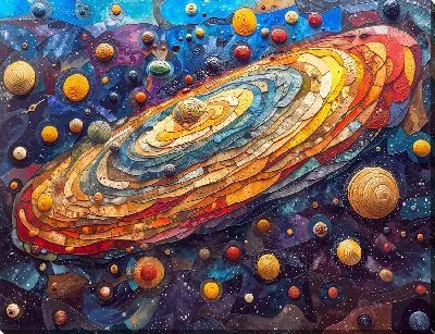 Картина маслом Звездный вихрь космоса