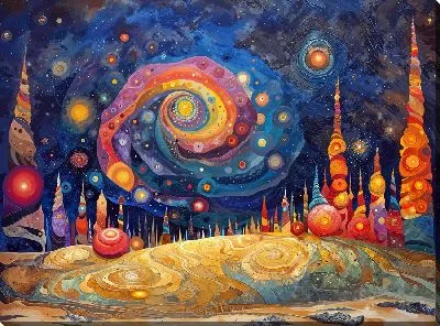 Картина маслом Звездный вихрь космоса №2