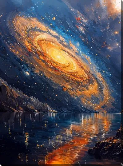 Картина маслом Галактика светится