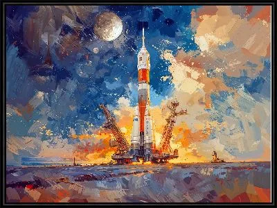 Картина Ракета перед стартом