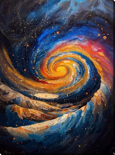 Картина маслом Арт вихрь вселенной