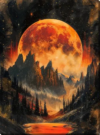 Картина маслом Фантазия космоса