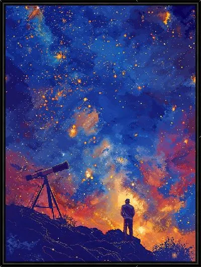 Картина Наблюдатель звёзд
