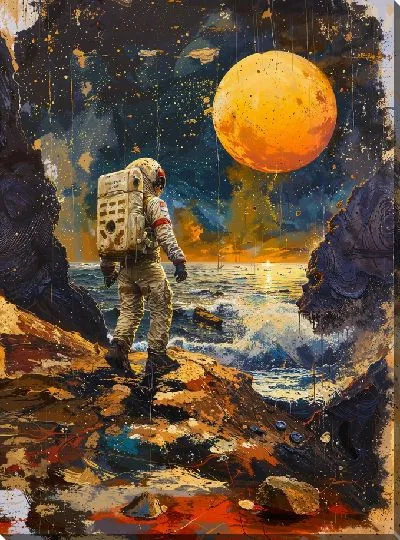 Постер Шаг космонавта в неизвестность