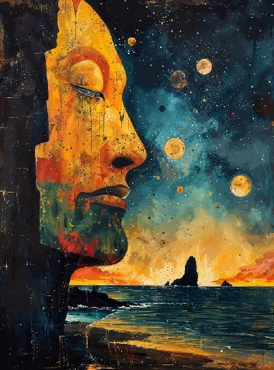 Плакат Космическое лицо