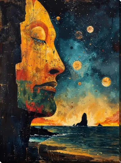 Постер Космическое лицо