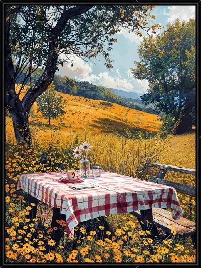 Картина Стол для пикника на природе