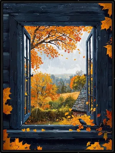 Картина Окно в прекрасную осень