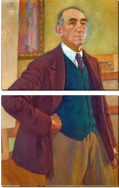 Картина Автопортрет Au Gilet Vert (1924)