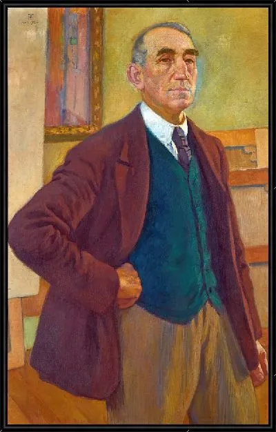 Картина Автопортрет Au Gilet Vert (1924)