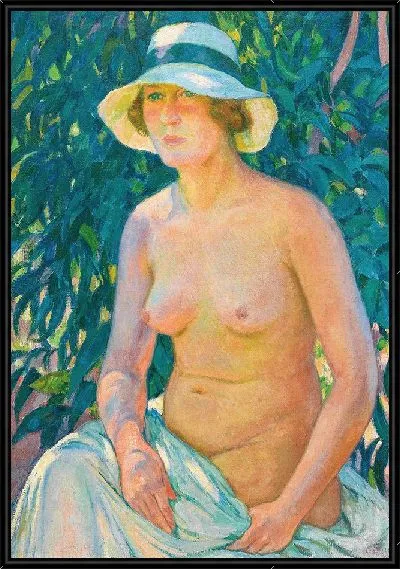 Картина Обнаженная в панаме (1924)