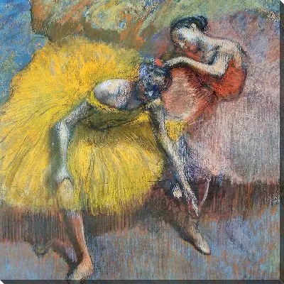 Картина Два желтых и розовых танцора