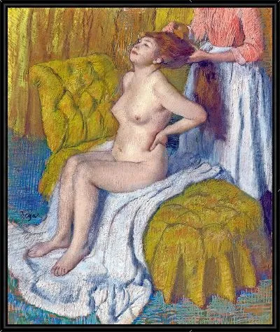 Картина Женщина расчесывает волосы