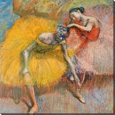 Картина Два желтых и розовых танцора