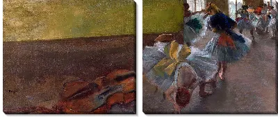 Картина Танцоры в репетиционном зале с контрабасом