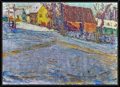 Картина Городской пейзаж. Этюд