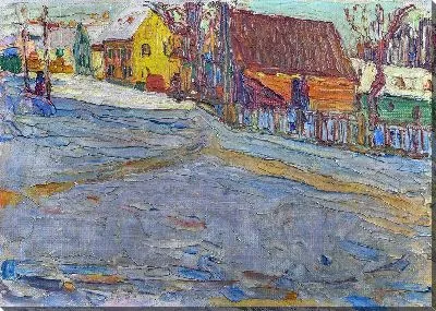 Картина Городской пейзаж. Этюд