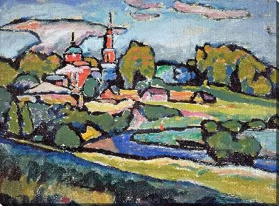 Ахтырка, Пейзаж с Красной церковью