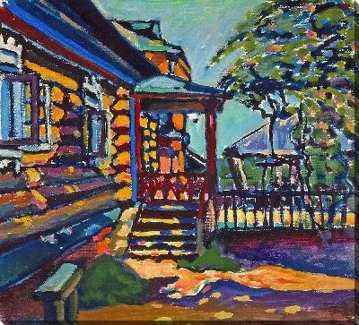 Картина Ахтырка. Главный вход дачи