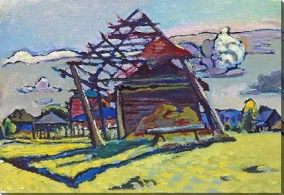 Картина Ахтырка. Каркас для стога сена и фермы