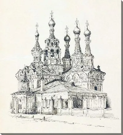 Картина Церковь Рождества Богородицы в Москве.