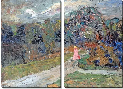 Картина Сумерки в Английском саду, Мюнхен