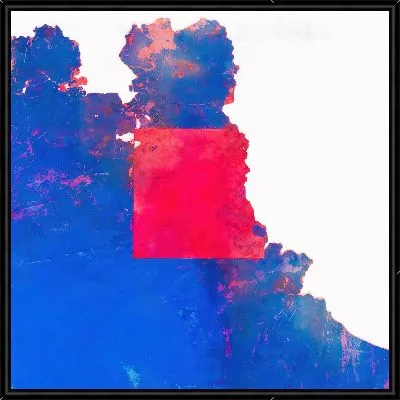 Красная площадь синего фона