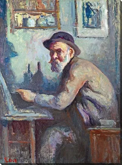 Картина Автопортрет у мольберта (1930)