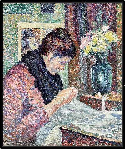 Картина Женщина за шитьем (1893)
