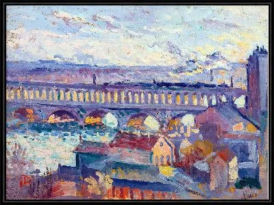 Вид на Виадук д'Отей (около 1905-1910)