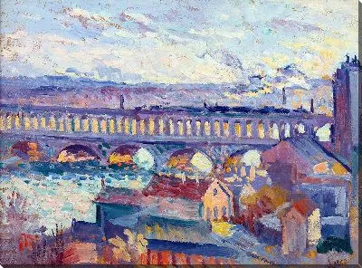 Вид на Виадук д'Отей (около 1905-1910)