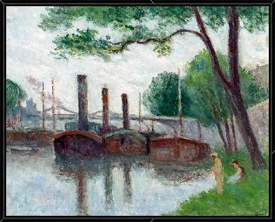 Картина Берега Сены в Рош-Гийоне (1935)