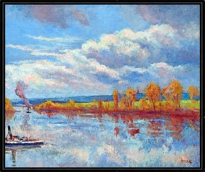 Картина Берега Сены в Герне