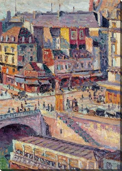 Картина Мост Сен-Мишель и набережная Орфевр (до 1936 г.)