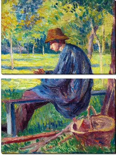 Картина Людовик Родо Писсарро «В саду сына отца в Эраньи» (1895)